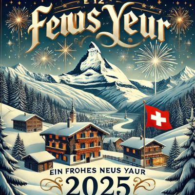 Ein Frohes Neues Jahr 2025 wünscht das Zentrale Schuldenregister der Schweiz!